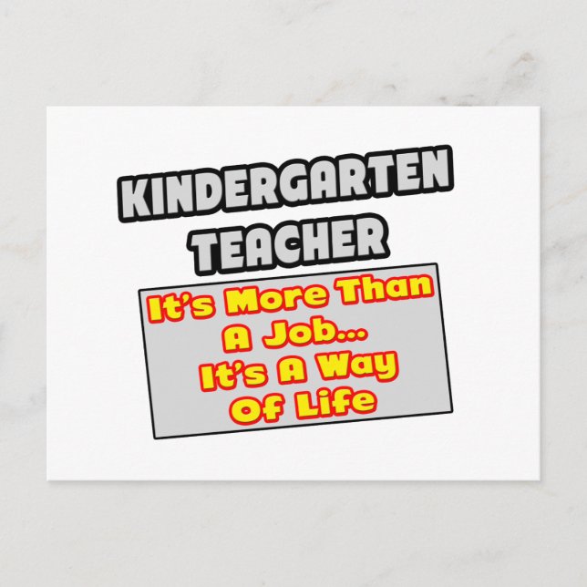 Kindergartenlehrer... Lebensweg Postkarte (Vorderseite)