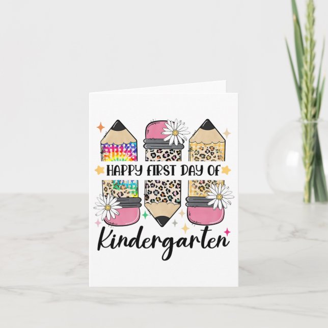 Kindergartenlehrer Leopard Pencil Ck T Karte (Vorderseite)