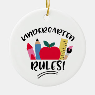 Kindergartenregeln Keramik Ornament