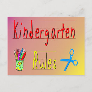 Kindergartenregeln Postkarte
