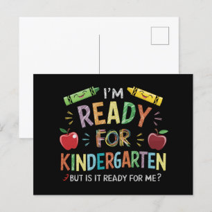 Kindergartenspass am ersten Kindergartentag zurück Postkarte