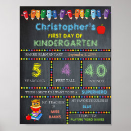 Kindergartenzeichen, Chalkboard Poster