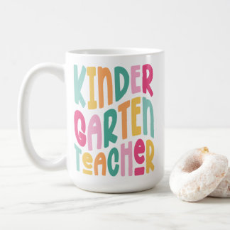 Kindergärtnerin Bunter Text Kaffeetasse