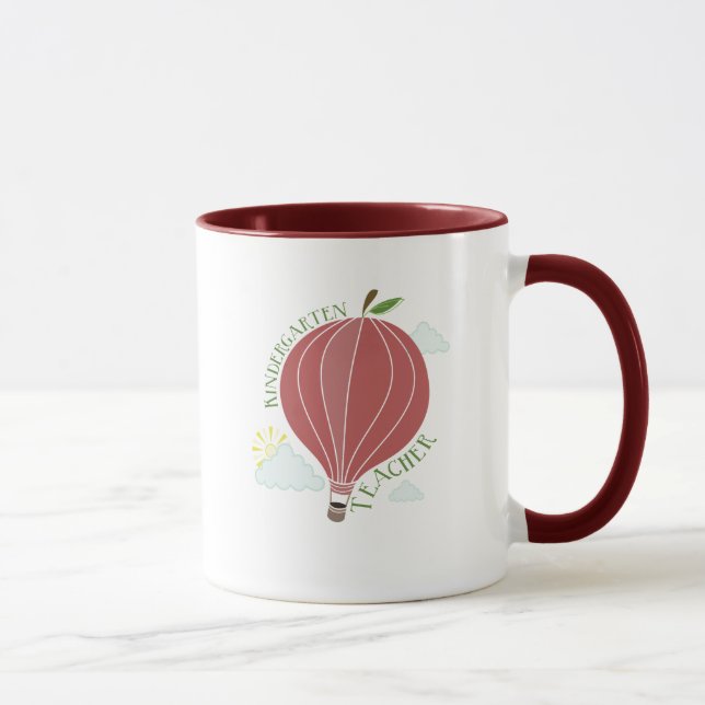 Kindergärtnerin-Heißluft-Ballon Apple Tasse (Rechts)