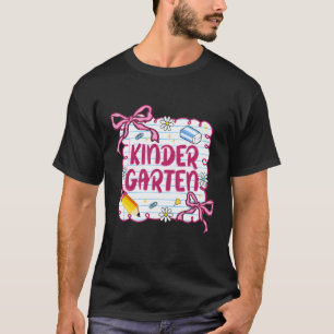 Kindergärtnerin Mädchen Coquette Schleife Zurück z T-Shirt