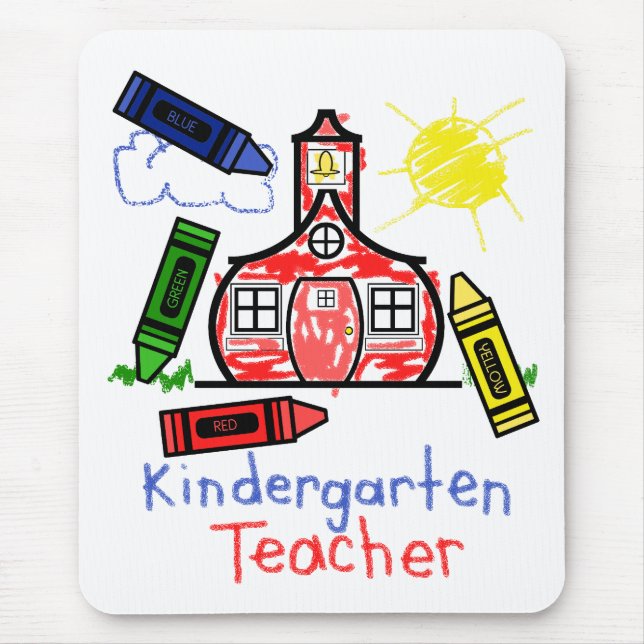 Kindergärtnerin Mousepad - Schule u. Zeichenstifte (Vorne)