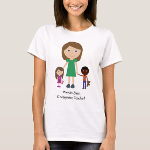 Kindergärtnerin-niedlicher Cartoon der Welt bester T-Shirt