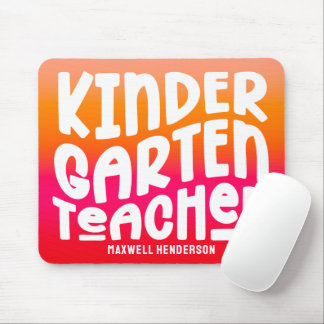 Kindergärtnerin Orange Rot Ombre Mousepad