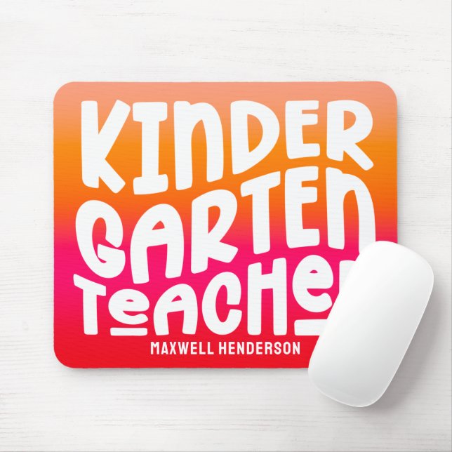Kindergärtnerin Orange Rot Ombre Mousepad (Mit Mouse)