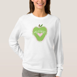 Kindergärtnerin-rosa und grünes Apple T-Shirt