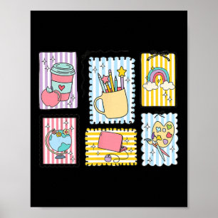 Kindergärtnerin Stempel Erster Schultag Poster
