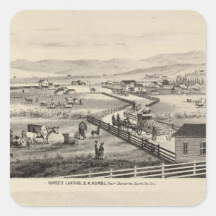 Kindergärtnerin, Turner-Ranch Quadratischer Aufkleber