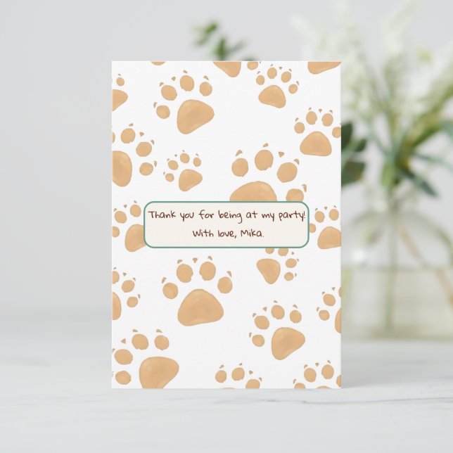 Kindergeburt im Dschungelstil Dankeskarte (Stehend Vorderseite)