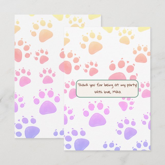 Kindergeburt im Dschungelstil Dankeskarte (Vorne/Hinten)