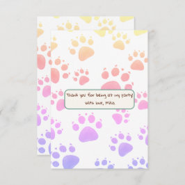 Kindergeburt im Dschungelstil Dankeskarte