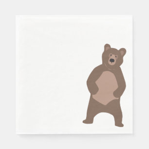 Kindergeburt Modernes Bären Party Napkins Serviette