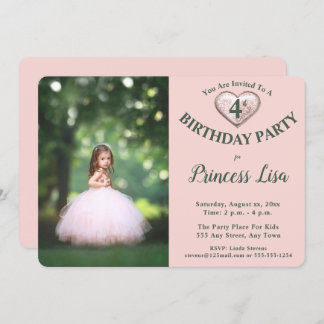 Kindergeburtenparteitag Einladung - Rosa Foto