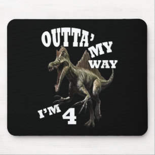 Kindergeburtstag 4th Gift Dino Grafik Design & amp Mousepad