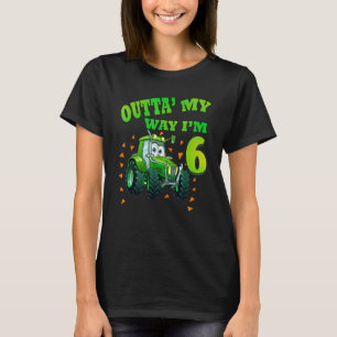 Kindergeburtstag 6 Jahre alter grüner LKW-LKW T-Shirt