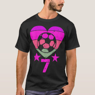 Kindergeburtstag 7 Jahre alter Junge Mädchen Siebt T-Shirt