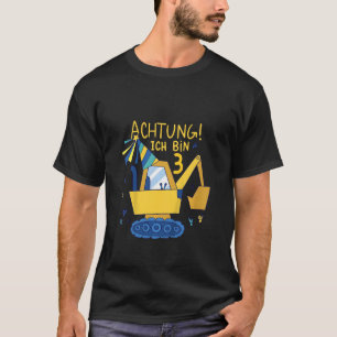 Kindergeburtstag Achtung Ich bin 3. Geburtstag Dig T-Shirt