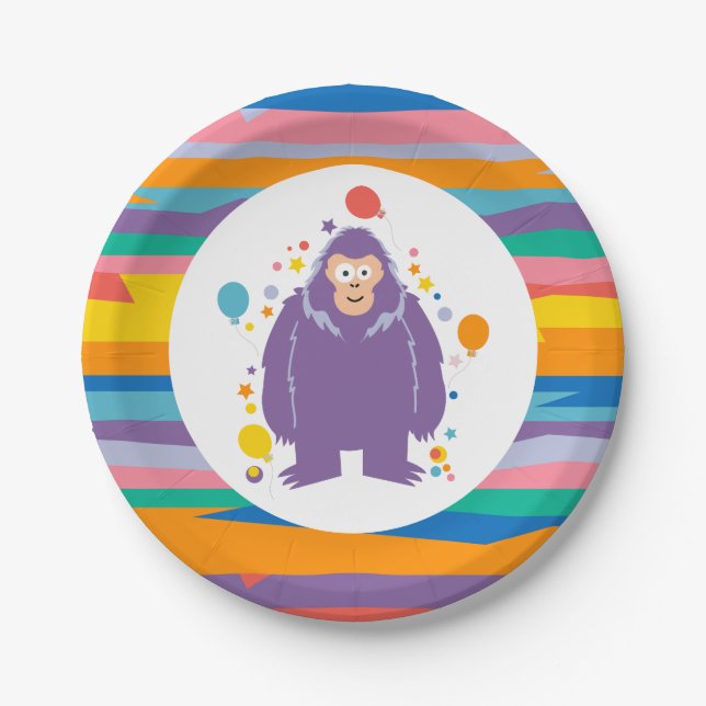 Kindergeburtstag Bigfoot  Pappteller (Vorderseite)