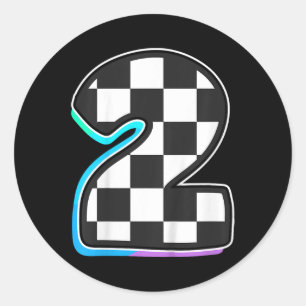 Kindergeburtstag Boy 2 2. Geburtstag Racing Car Fl Runder Aufkleber