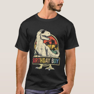 Kindergeburtstag Boy Dino Rex Dinosaurier Boys Mat T-Shirt