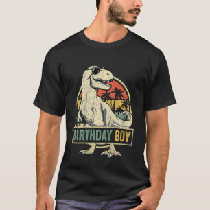 Kindergeburtstag Boy Dino Rex Dinosaurier Boys Mat T-Shirt