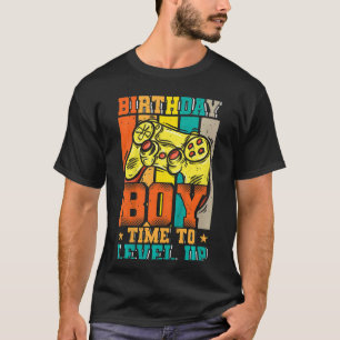 Kindergeburtstag Boy Time to Level Up Video Games T-Shirt