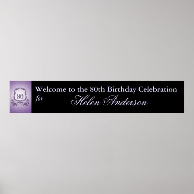 Kindergeburtstag Custom Banner Poster 60x11 (Vorne)
