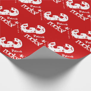 Kindergeburtstag Diagonal Design Grunge Stars Z03 Geschenkpapier