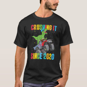 Kindergeburtstag Dinosaurier Monster Truck zerklei T-Shirt
