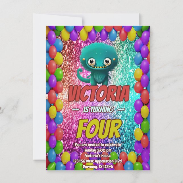 Kindergeburtstag Einladung (Vorderseite)