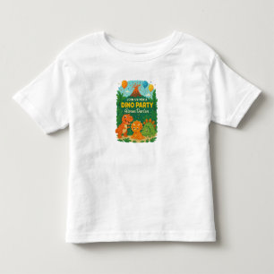 Kindergeburtstag Einladung - Niedliches Dinosaurie Kleinkind T-shirt