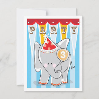 Kindergeburtstag - Einladung - Zirkus