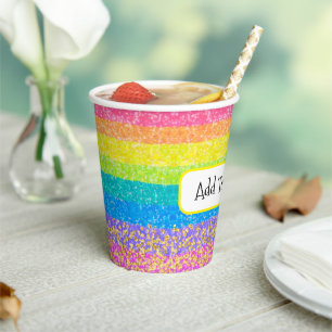 Kindergeburtstag - Entwurf des Party "Regenbogen" Pappbecher