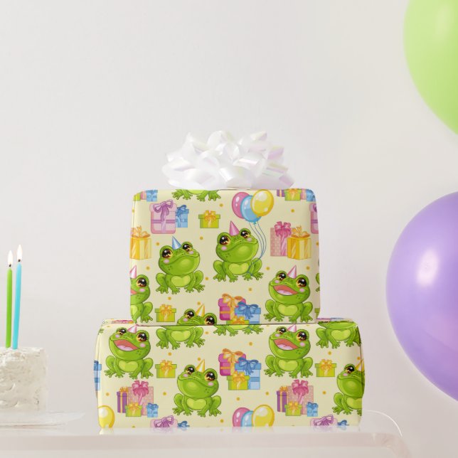 Kindergeburtstag Frogs Geschenkpapier (Partygeschenke)