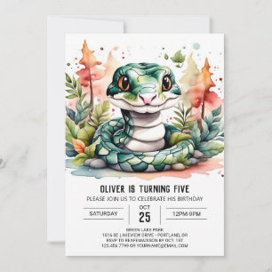 Kindergeburtstag für Aquarellfarben Einladung