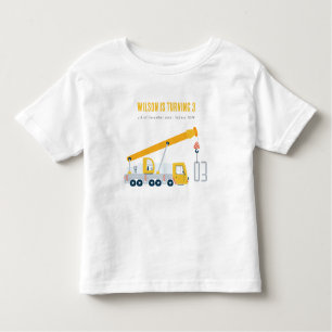 Kindergeburtstag für Kranfahrzeuge Kleinkind T-shirt