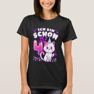 Kindergeburtstag Girl 4 Jahre alt, K-Pop, Kätzchen T-Shirt