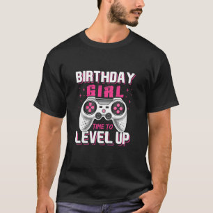 Kindergeburtstag Girl Time to Level Up Video Gamin T-Shirt