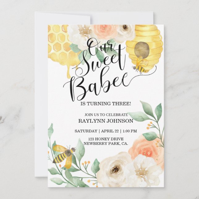 Kindergeburtstag, Honigbiene, Bienen (Vorderseite)