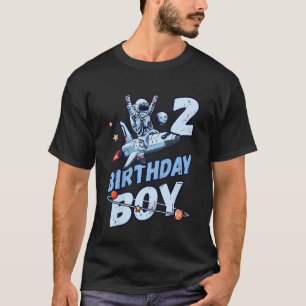 Kindergeburtstag Junge 2 Jahre alte Astronautenflu T-Shirt
