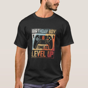 Kindergeburtstag Junge 8 Mal auf Geburtstagskorb T-Shirt