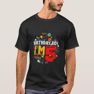 Kindergeburtstag Junge I m 5 Jahre Alte Geschenke  T-Shirt