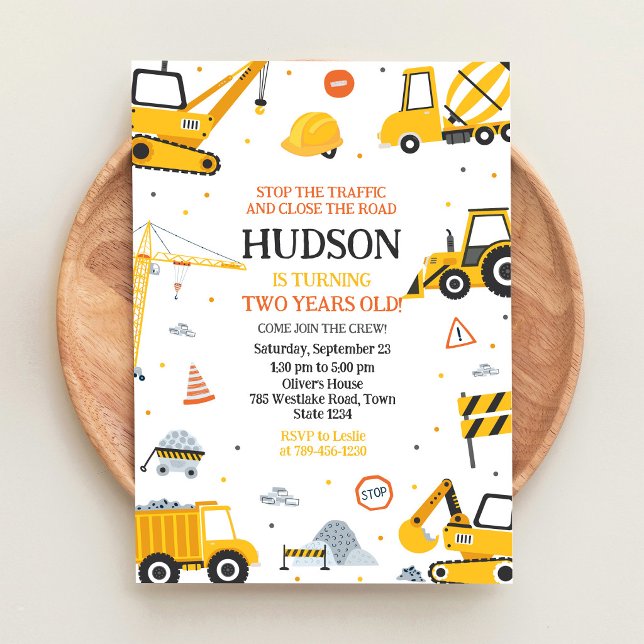 Kindergeburtstag LKW Bagger Einladung (Von Creator hochgeladen)