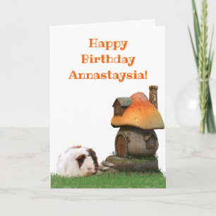 Kindergeburtstag Meerschweinchen Pilzhaus Karte