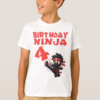 Kindergeburtstag Ninja - 4 Jahre alt T-Shirt