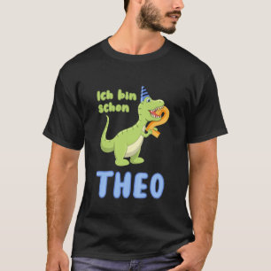 Kindergeburtstag Outfit 2 Jahre Dino Dinosaur Theo T-Shirt